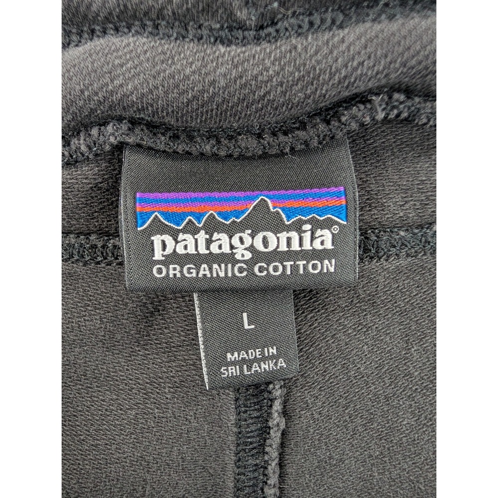 Patagonia Organic Cotton Joggers Mens Large Black Drawstring Pants L - Picture 3 of 14
